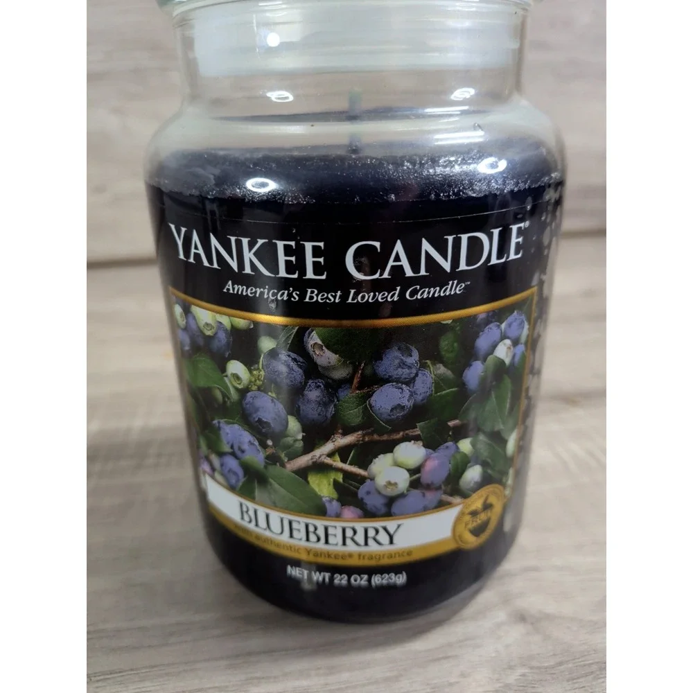 Yankee Candle Housewarmer Blueberry Scented Large Jar Candle 22 oz RETIRED Scent
